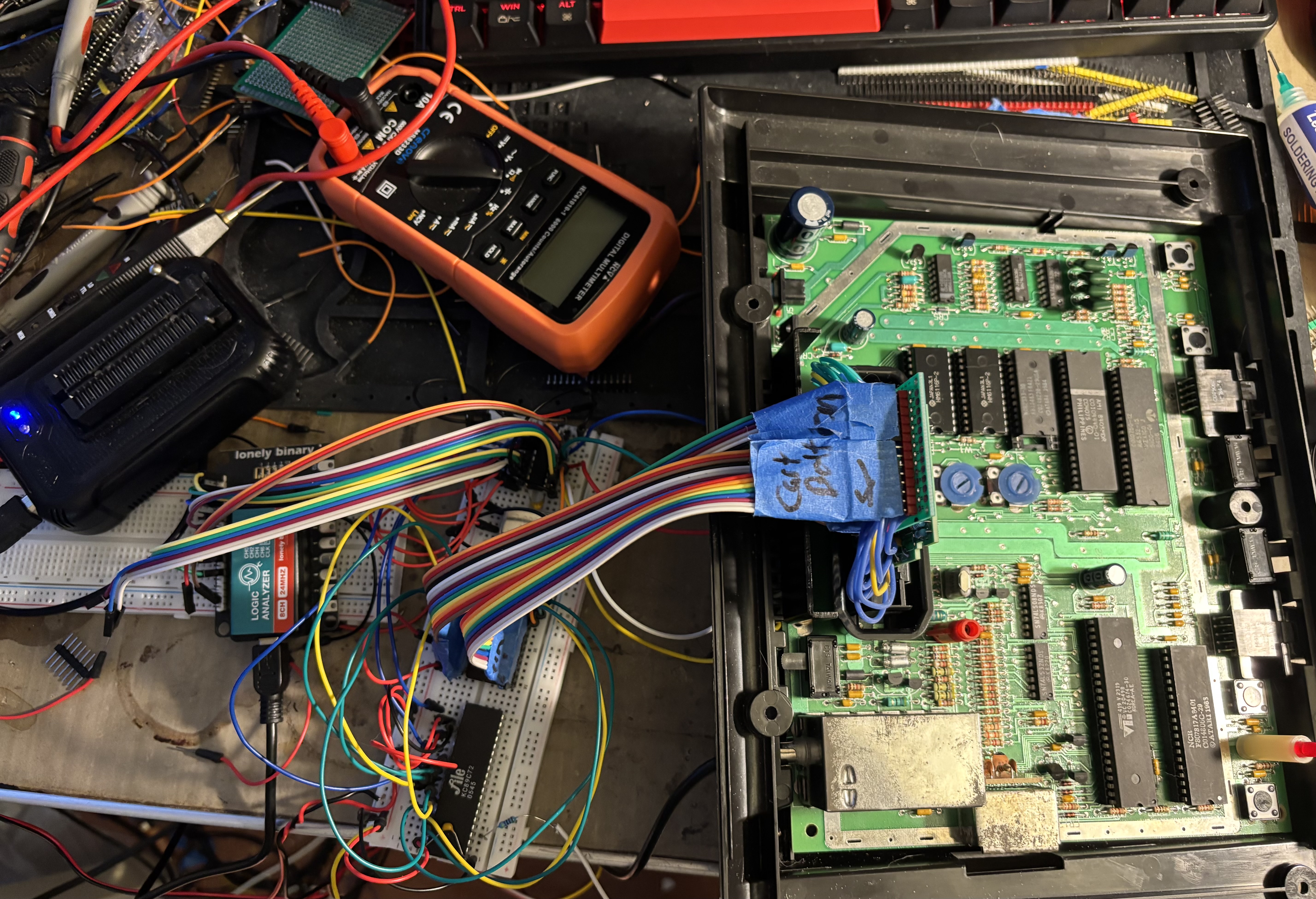 Atari 7800 YM2149 Prototype Breadboard Setup
