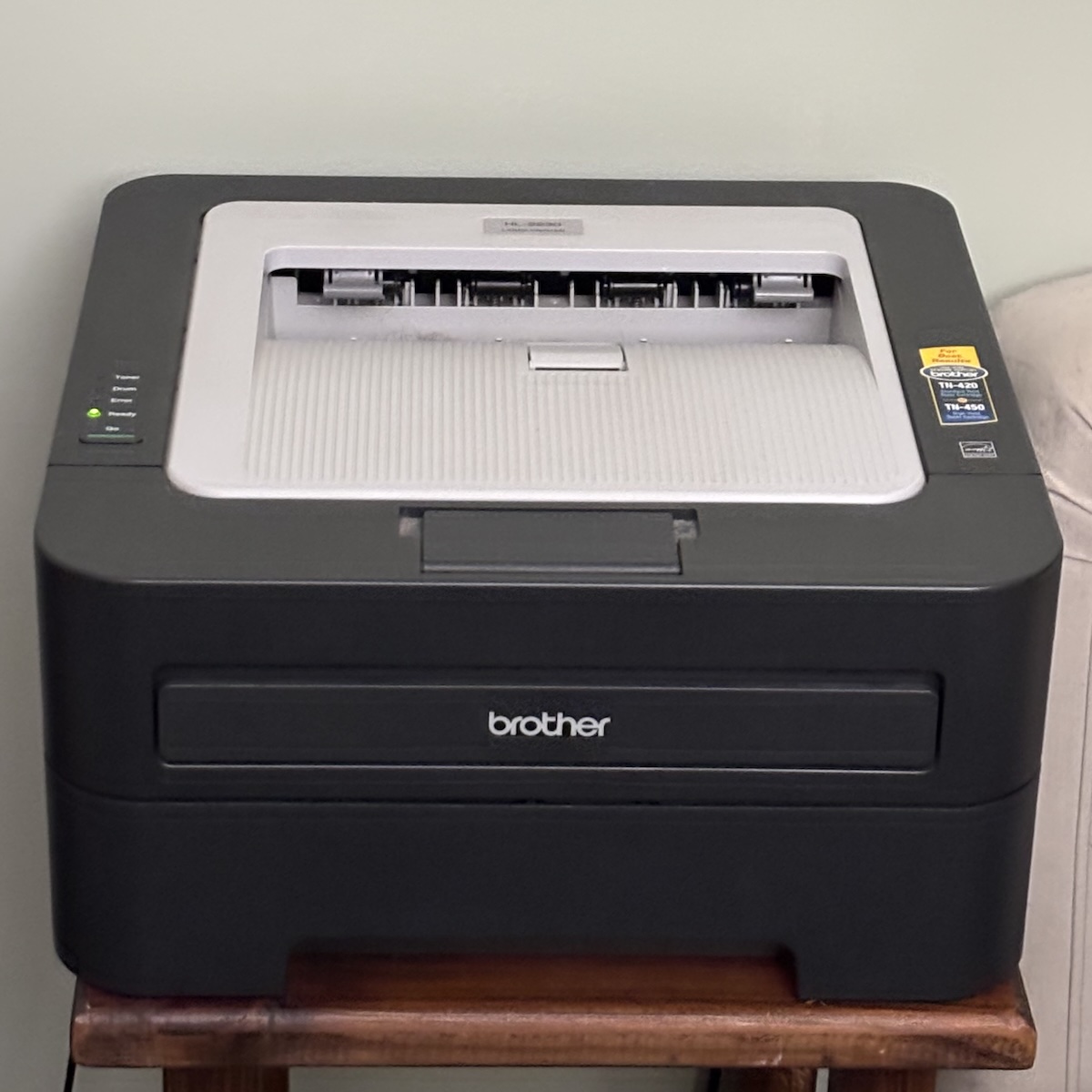 My actual Brother HL-2230 in the office in 2025