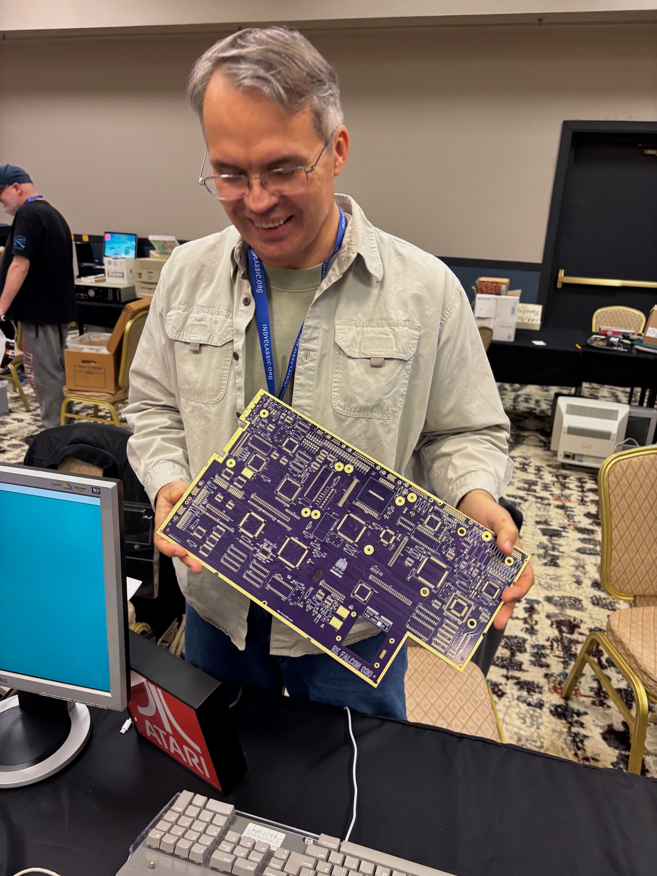 Close up of the Re-Falcon 030 motherboard components